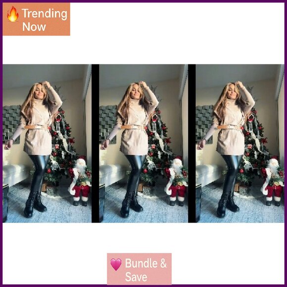 Women's Combat Ankle Boots with Inner Zipper, Waterproof, 1 Inch Heel - Picture 8 of 8